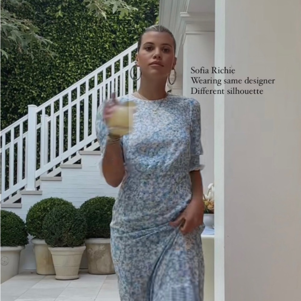 Rixo lt blue floral dress - NEVER WORN - sold out everywhere